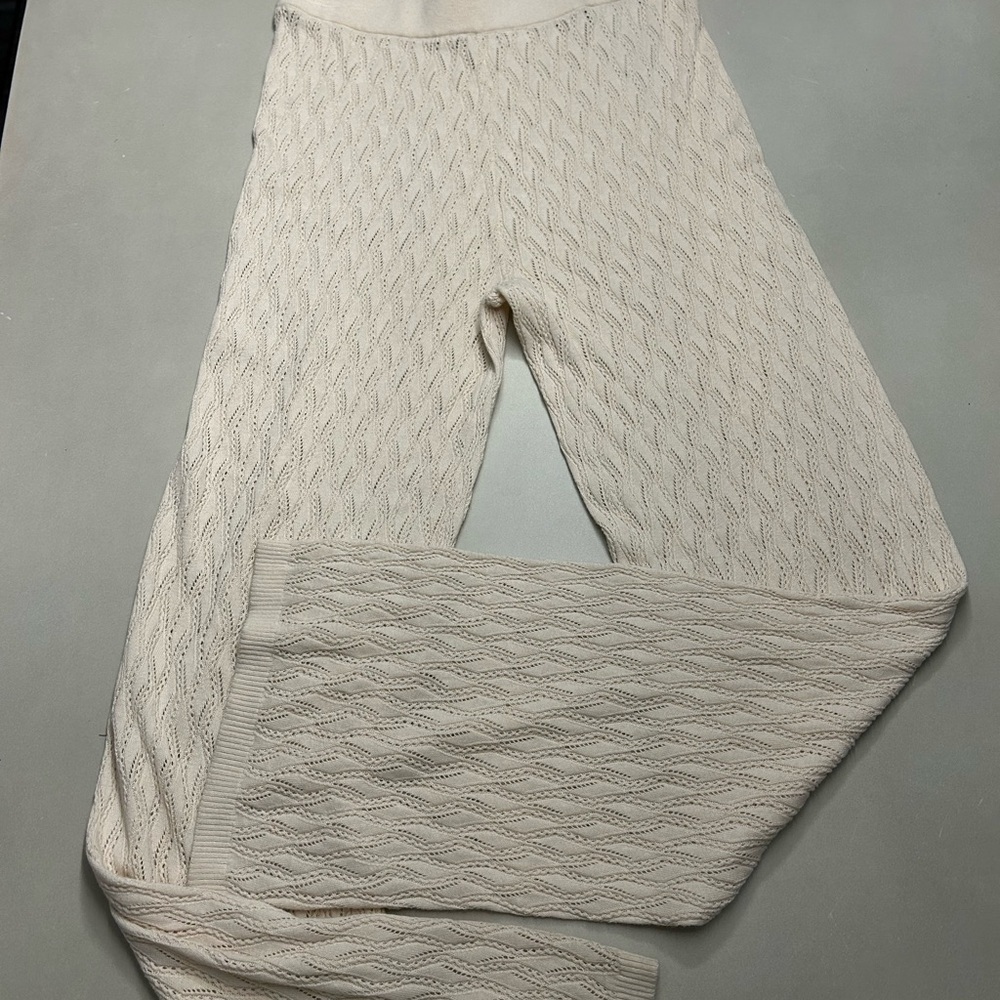 Selected Femme Cream Knit Pants , Size M NWT - Picture 9 of 15